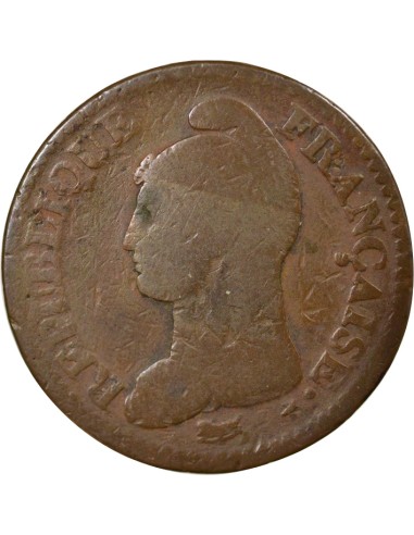 Dupré 2 décimes Cuivre An 4 A - Paris