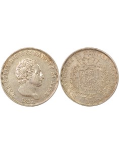 Sardaigne Charles-Félix 5 lire Argent 1827 T Turin
