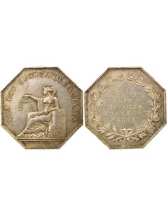 Notaires 1 jeton Argent Abeille (1860 / 1879)