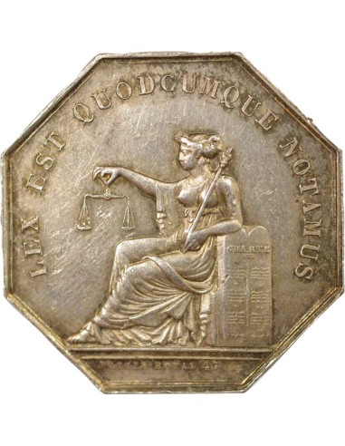 Notaires 1 jeton Argent Abeille (1860 / 1879)