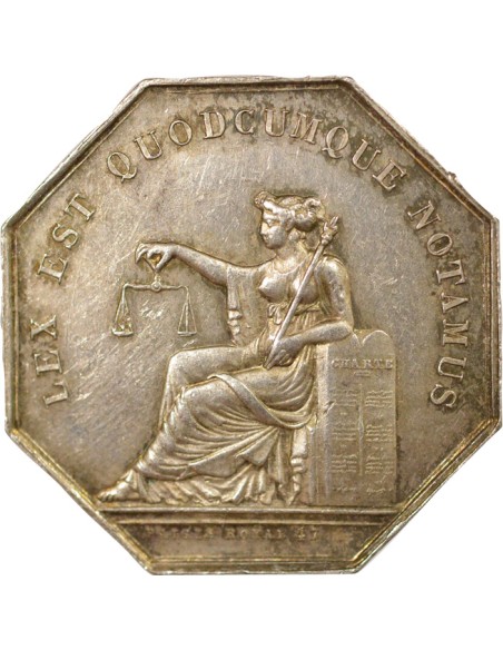 Notaires 1 jeton Argent Abeille (1860 / 1879)