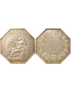 Notaires 1 jeton Argent Abeille (1860 / 1879)