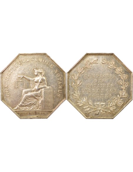 Notaires 1 jeton Argent Abeille (1860 / 1879)