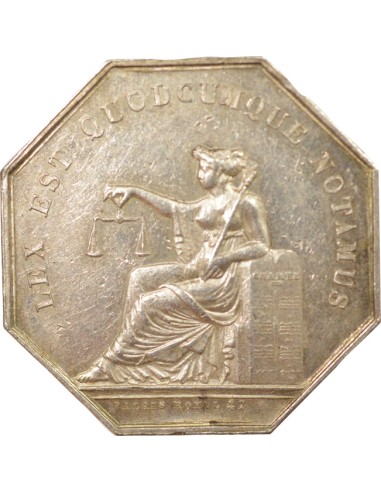 Notaires 1 jeton Argent Abeille (1860 / 1879)