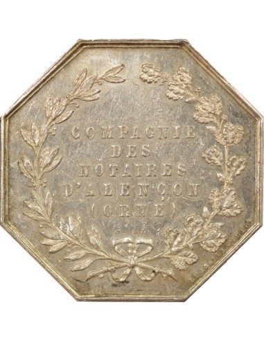 Notaires 1 jeton Argent Abeille (1860 / 1879)