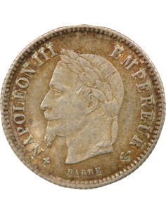 Napoléon III Grand Module 20 centimes Argent 1867 BB Strasbourg 2