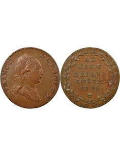 Pays-Bas Autrichiens François II du Saint-Empire 2 liards Cuivre 1793 B. Bruxelles