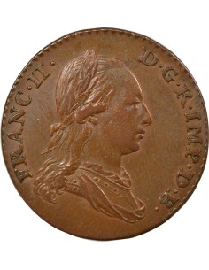 Pays-Bas Autrichiens François II du Saint-Empire 2 liards Cuivre 1793 B. Bruxelles 2