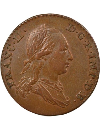 Pays-Bas Autrichiens François II du Saint-Empire 2 liards Cuivre 1793 B. Bruxelles