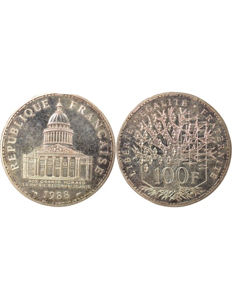 Panthéon 100 francs Argent 1988 Pessac