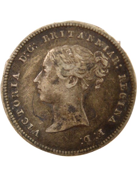 Reine 1er Portrait 4 pence Argent 1853 Londres
