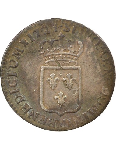 Louis XV De France 1/6 ecu Argent 1721 M Toulouse