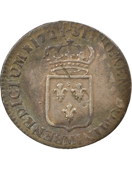 Louis XV De France 1/6 ecu Argent 1721 M Toulouse