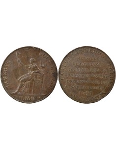 A la Liberté 2 sols Cuivre 1791 Birmingham