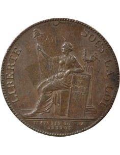 A la Liberté 2 sols Cuivre 1791 Birmingham 2