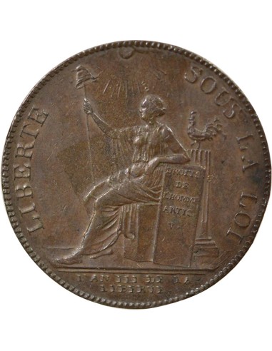 A la Liberté 2 sols Cuivre 1791 Birmingham