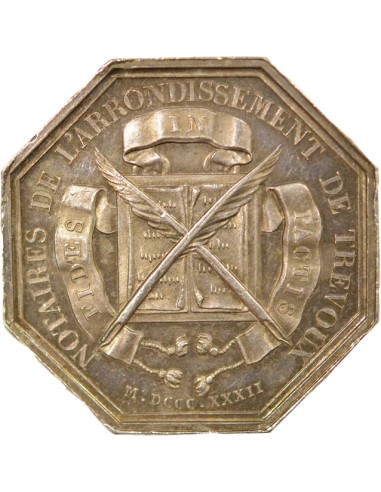 Notaires 1 jeton Argent Corne (Après 1880)