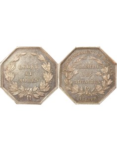 Notaires 1 jeton Argent Abeille (1860 / 1879)