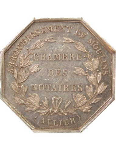 Notaires 1 jeton Argent Abeille (1860 / 1879)