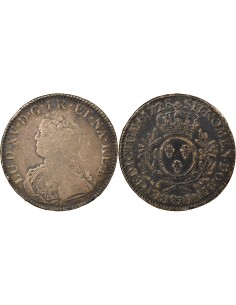 Louis XV Au Buste Habillé 1 écu Argent 1728 Pau
