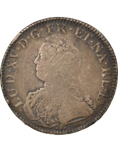 Louis XV Au Buste Habillé 1 écu Argent 1728 Pau 2