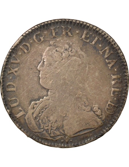Louis XV Au Buste Habillé 1 écu Argent 1728 Pau
