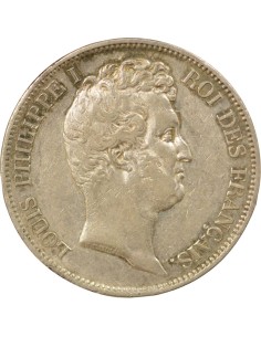 Louis-Philippe Ier Tiolier, Tr. en Creux 5 francs Argent 1830 A - Paris 2
