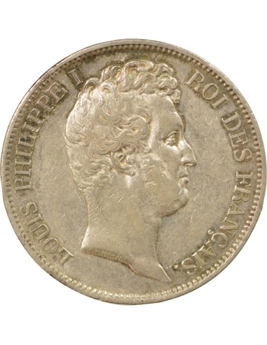 Louis-Philippe Ier Tiolier, Tr. en Creux 5 francs Argent 1830 A - Paris