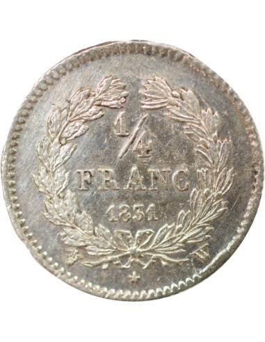 Louis-Philippe Ier 1/4 franc Argent 1831 W Lille