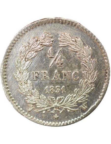 Louis-Philippe Ier 1/4 franc Argent 1831 W Lille