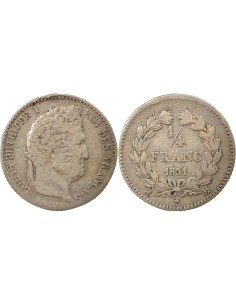 Louis-Philippe Ier 1/4 franc Argent 1831 M Toulouse