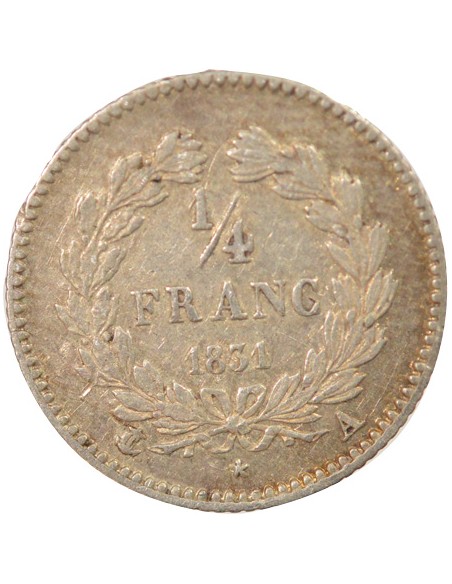 Louis-Philippe Ier 1/4 franc Argent 1831 A - Paris