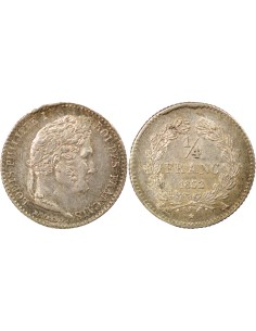 Louis-Philippe Ier Sans Cédille 1/4 franc Argent 1832/1 A - Paris
