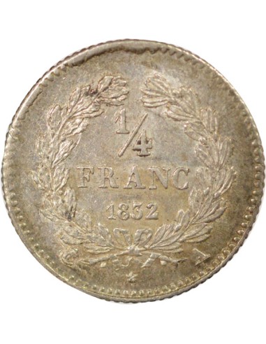 Louis-Philippe Ier Sans Cédille 1/4 franc Argent 1832/1 A - Paris