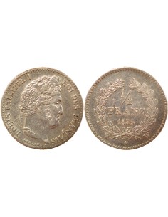 Louis-Philippe Ier 1/4 franc Argent 1835 W Lille