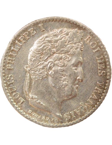 Louis-Philippe Ier 1/4 franc Argent 1838 B Rouen