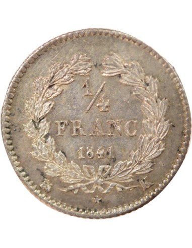 Louis-Philippe Ier 1/4 franc Argent 1841 K Bordeaux