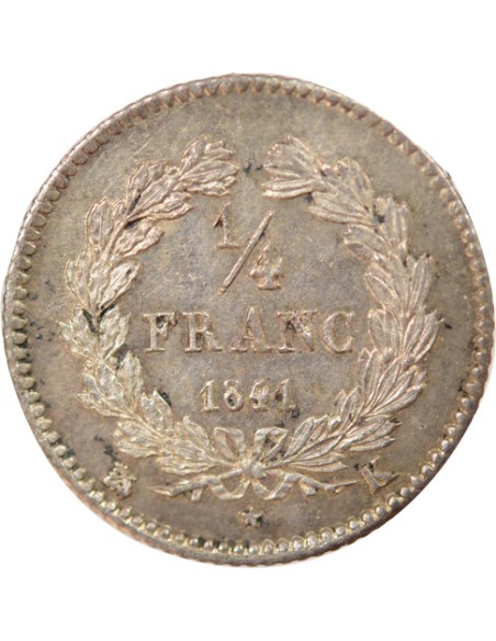 Louis-Philippe Ier 1/4 franc Argent 1841 K Bordeaux