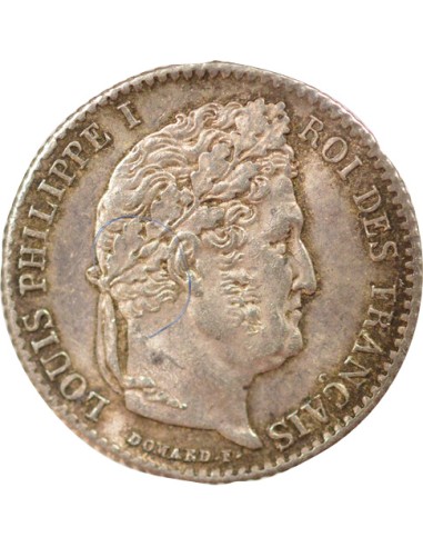 Louis-Philippe Ier 1/4 franc Argent 1839 B Rouen
