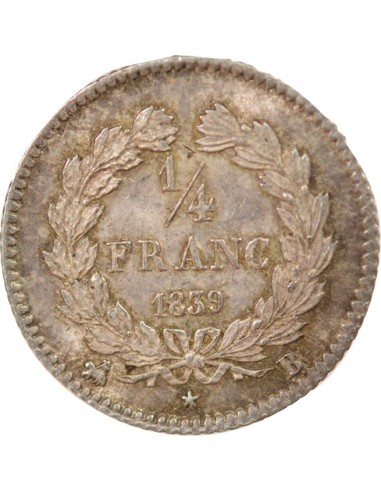 Louis-Philippe Ier 1/4 franc Argent 1839 B Rouen