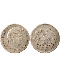 Louis-Philippe Ier 1/4 franc Argent 1832 W Lille