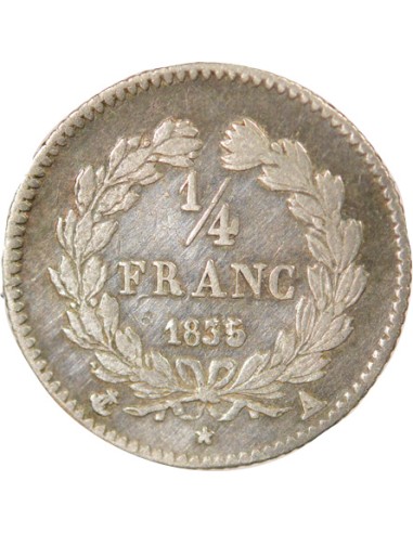 Louis-Philippe Ier 1/4 franc Argent 1835 A - Paris