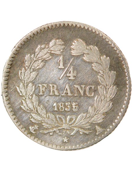 Louis-Philippe Ier 1/4 franc Argent 1835 A - Paris