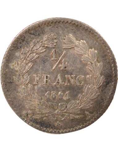 Louis-Philippe Ier 1/4 franc Argent 1841 A - Paris