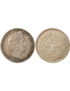 Louis-Philippe Ier 1/4 franc Argent 1833 B Rouen