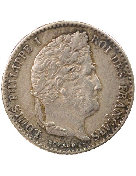 Louis-Philippe Ier 1/4 franc Argent 1833 B Rouen