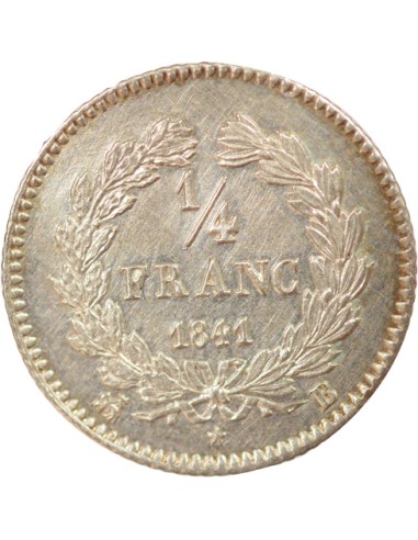 Louis-Philippe Ier 1/4 franc Argent 1841 B Rouen
