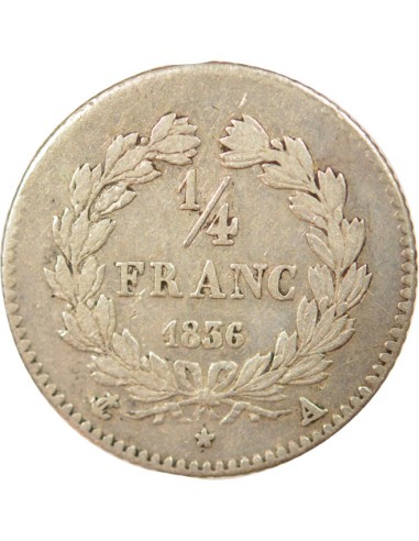 Louis-Philippe Ier 1/4 franc Argent 1836 A - Paris