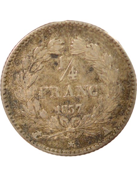 Louis-Philippe Ier 1/4 franc Argent 1837 A - Paris