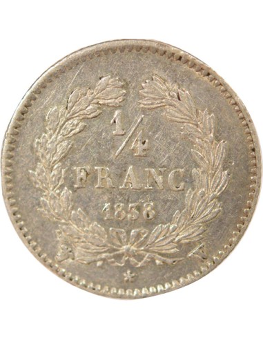 Louis-Philippe Ier 1/4 franc Argent 1838 W Lille